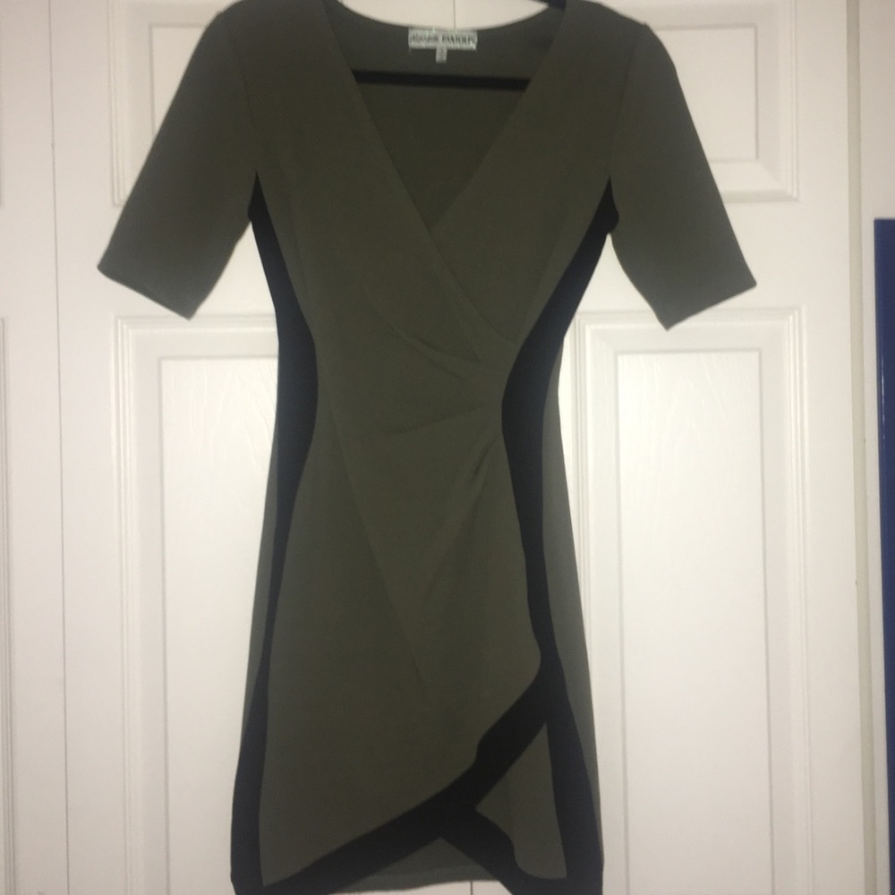 Olive Green/black dress